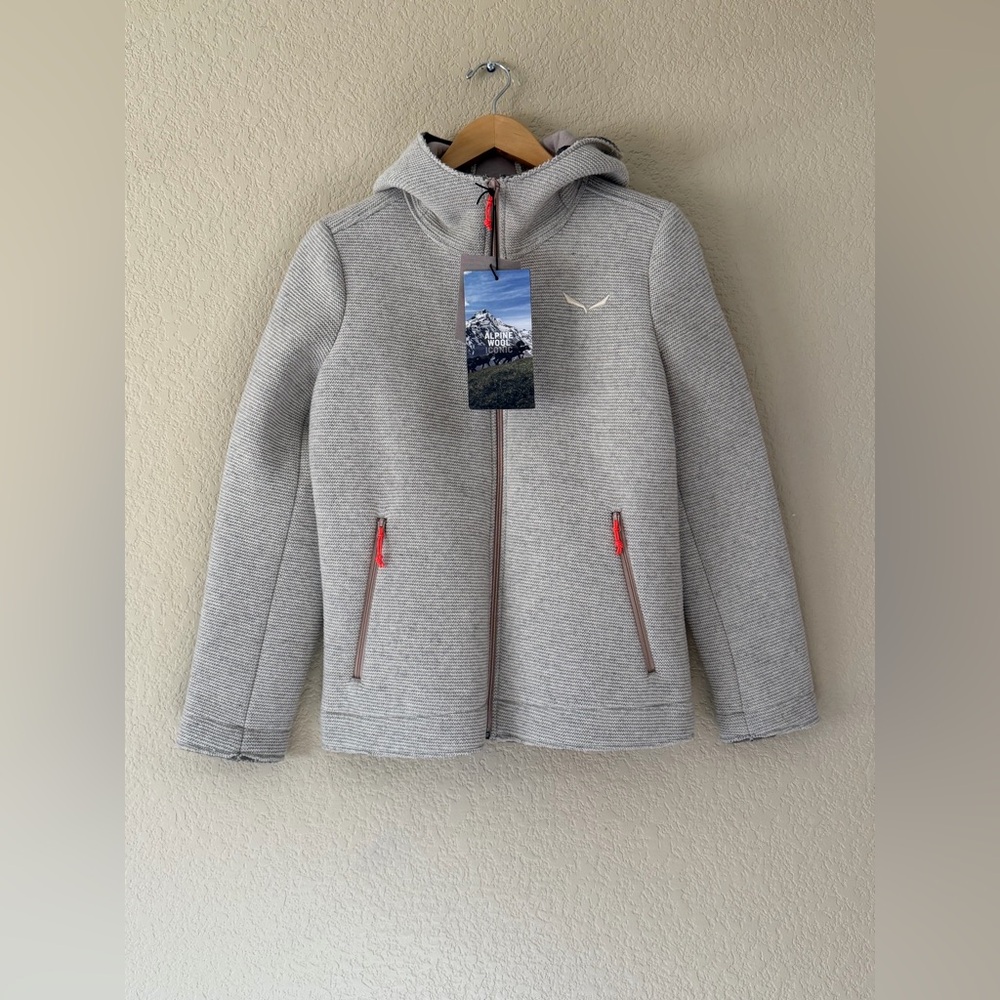 Women’s Salewa Sarner 2L Wool Full Zip Hoody, sz MD